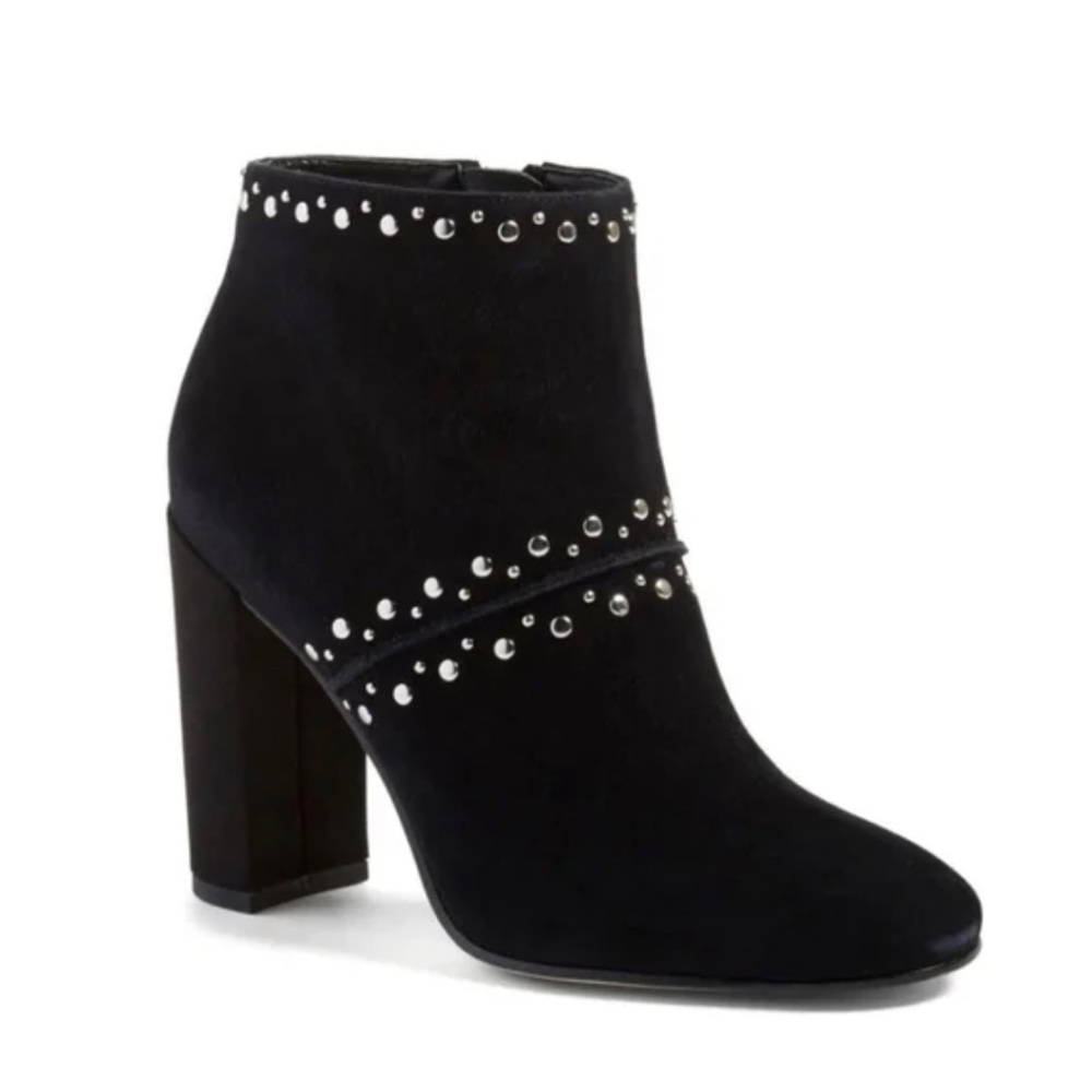 SAM EDELMAN Black Studded Chandler Bootie